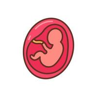 Fetus icon in vector. Illustration vector