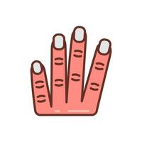 Fingers icon in vector. Illustration vector