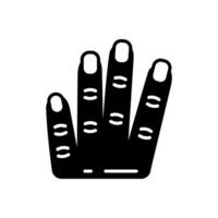 Fingers icon in vector. Illustration vector
