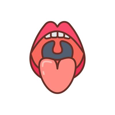Tonsil icon in vector. Illustration
