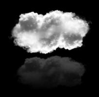 Cloud shape with a reflection illustration photo