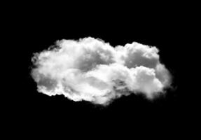 Single cloud illustration isolated over black background photo