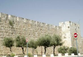antiguo paredes de Jerusalén foto