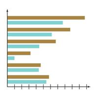 Horizontal chart vector. Element for statistic data illustration vector