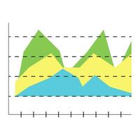 Layer chart vector. Business graph layer graphic illustration vector