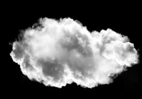 Single white cloud over black background photo