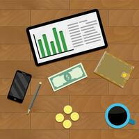 Accounting budget finance, vector economy information analysis illustration
