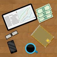 Infographic financial document, vector report marketing budget illustration