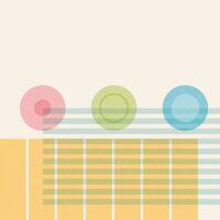 Geometric abstract shapes background with risograph effect. Pastel retro card template with blank space for social media, flyers, decor and promotional products. vector