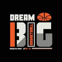 Basketball illustration typography. perfect for t shirt design vector