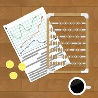 Assume statistics vector. Presentation infochart data, illustration of analysis statistic file vector