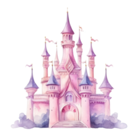 Aquarell Prinzessin Schloss isoliert png