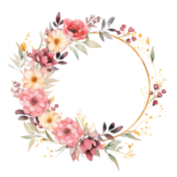 Aquarell Blumenrahmen png