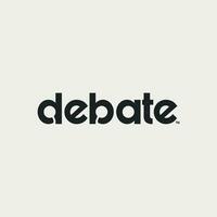 vector debate texto logo diseño