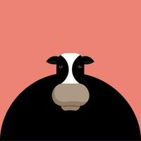 vector ilustración de linda vaca