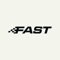 Vector fast text logo design