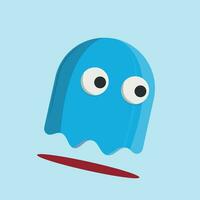 Ghost social media chat emoticon vector