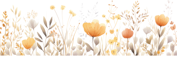 aquarelle image de les plantes et fleurs isolé png