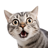 Surprised cat with Huge Eyes. png