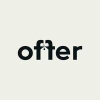 Vector offer minimal text logo design