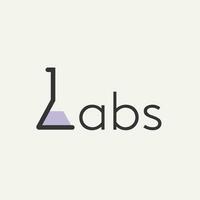 Vector lab minimal text logo design