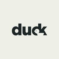 Vector duck text logo design