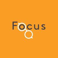 Vector focus minimal text logo design