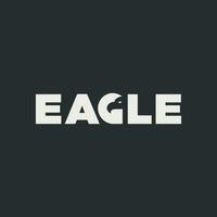 Vector eagle minimal text logo design