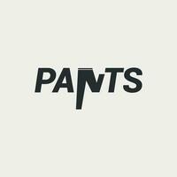 Vector pants minimal text logo design