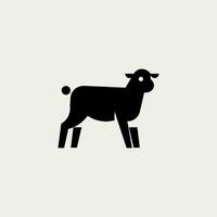Vector illustration of cute lamb cartoon