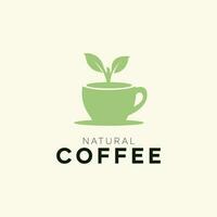 Vector illustration of minimal coffee logo