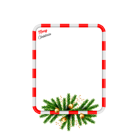 christmas frame decoration with christmas ball,pine branch and snow flex png