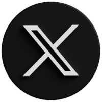 Twitter varumärke ny logotyp 3 d med ny x-formad grafisk av de världens mest populär social media. png