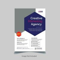 A4 single side business flyer design template vector