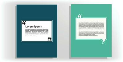 Quote frames blank templates set. Text in brackets, citation empty speech bubbles, quote bubbles. Textbox isolated on color background. Vector illustration.