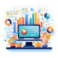 analytics industrie is nauwkeurig in dirigeren bedrijf en maken datagedreven beslissingen . ai gegenereerd png