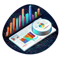 Les données une analyse et information En traitement . ai généré png