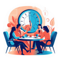 meeting with effective time management . AI Generated png