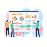 Charts in analyzing large display teams . AI Generated png