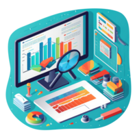 analyser métrique Piste site Internet performance et faire axé sur les données les décisions à continuellement optimiser leur stratégies . ai généré png