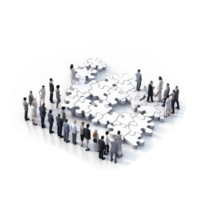 Working together to solve problems together . AI Generated png