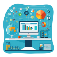 analytics indústria é preciso dentro conduzindo o negócio e fazer baseado em dados decisões . ai gerado png