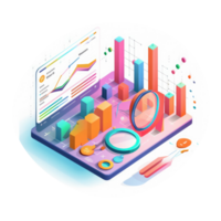 analyser métrique Piste site Internet performance et faire axé sur les données les décisions à continuellement optimiser leur stratégies . ai généré png