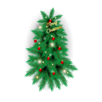 christmas tree decoration with paint branch and christmas ball png