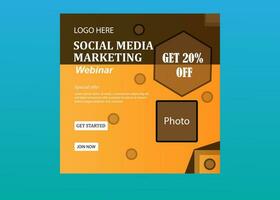 social media marketing webinar vector