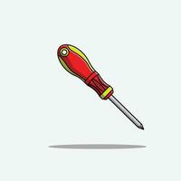 The Illustration of Screwdriver Plus vector