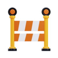 Road Barrier 3D Illustration png