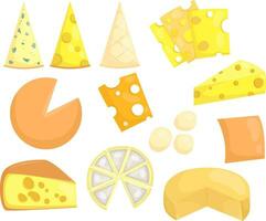 Vector set with different cheese