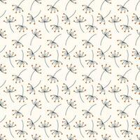 Seamless pattern of twigs with berries in a flat style. Vector illustration.