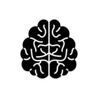 Brain Upper view icon in vector. Illustration vector